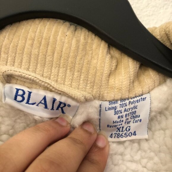 Blair 80s Vintage Sherpa Lined Corduroy Coat - Picture 8 of 8